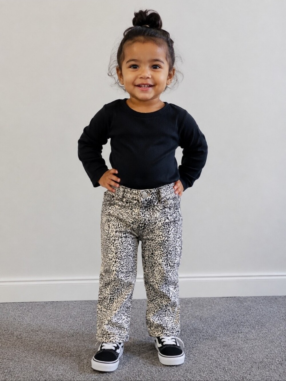 74AM Ocelot Animal Print Jeans 24M